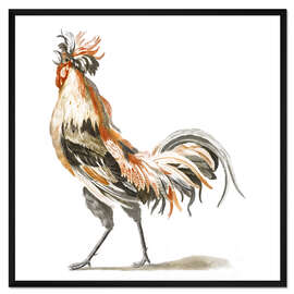 Gerahmter Kunstdruck Hahn