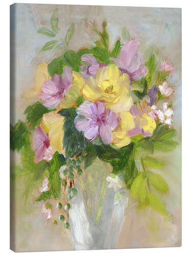 Quadro em tela Yellow and Violet Bouquet