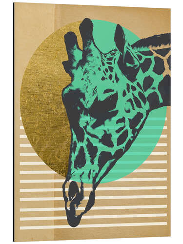 Cuadro de aluminio Golden Geometric Giraffe I