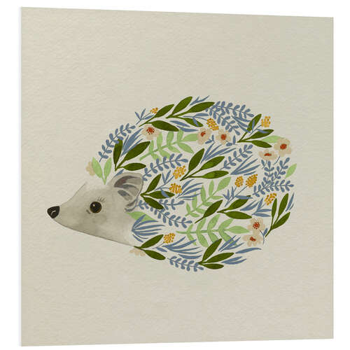 Print på skumplade Watercolour Hedgehog