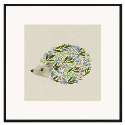 Impresión de arte enmarcada Watercolour Hedgehog