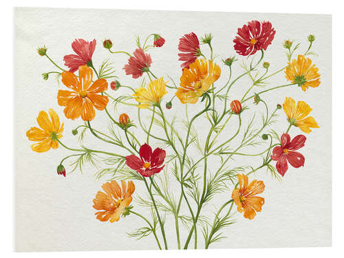 Foam board print Warm Floral Composition