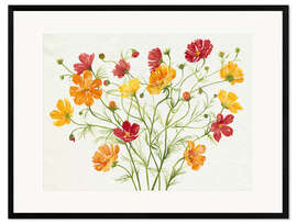 Stampa artistica con cornice Warm Floral Composition