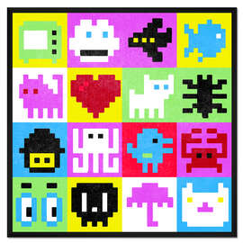 Gerahmter Kunstdruck Pixel Match II