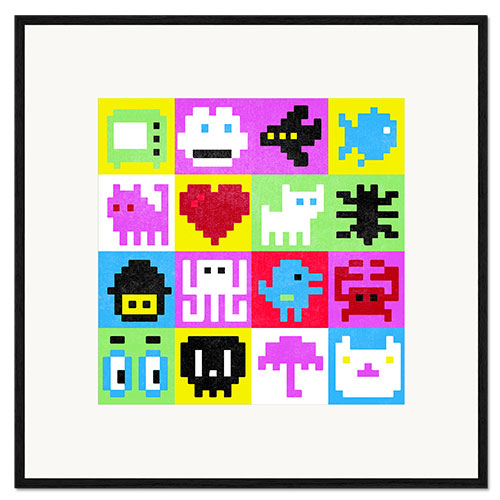 Kehystetty taidepainatus Pixel Match II