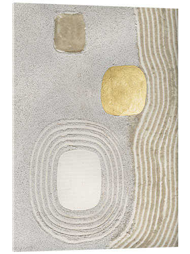 Tableau en verre acrylique Golden Ishi II