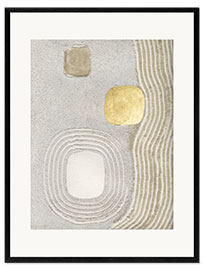 Ingelijste kunstdruk Golden Ishi II