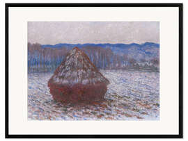 Impression artistique encadrée Haystacks II
