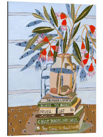 Magnettafel Vase und Bücher