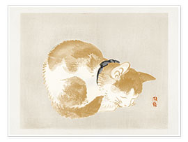 Wandbild  Katze II - Kōno Bairei