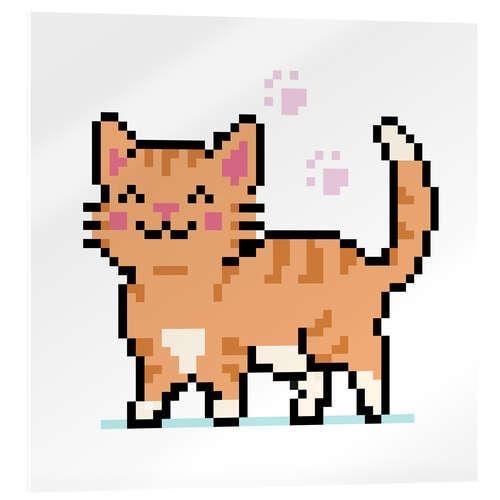 Akryylilasitaulu Cute Pixelated Cat II