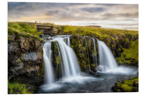 PVC-tavla Bridge Over Kirkjufellsfoss