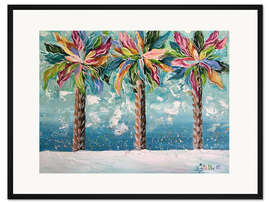 Gerahmter Kunstdruck Colorful Palms