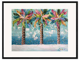 Framed art print Colorful Palms