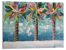 Magnettafel Colorful Palms