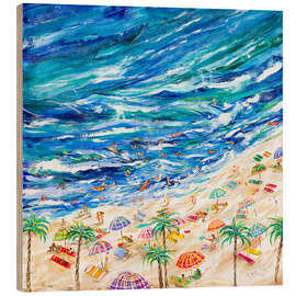 Wood print A Day at the Beach - Estelle Grengs