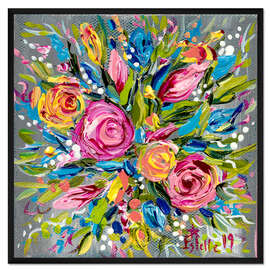 Gerahmter Kunstdruck Frühlingsstrauß