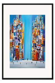 Gerahmter Kunstdruck Stadtspaziergang