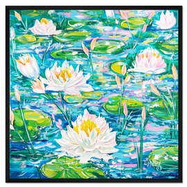 Gerahmter Kunstdruck Schwimmende Seerosen
