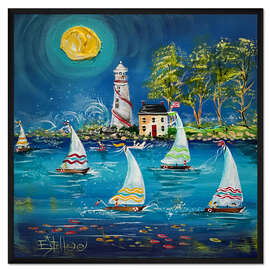 Gerahmter Kunstdruck Midnight Sail