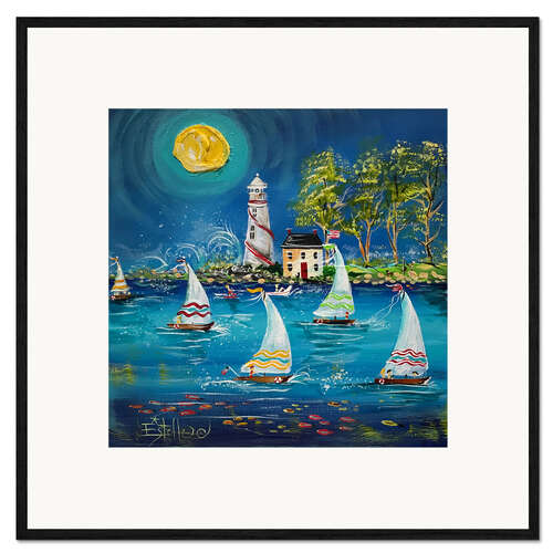 Framed art print Midnight Sail