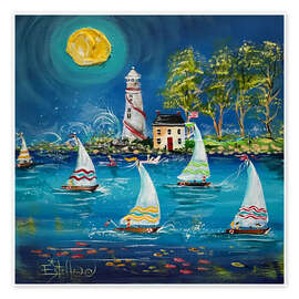 Poster  Midnight Sail - Estelle Grengs