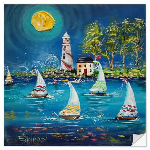 Adesivo murale Midnight Sail