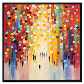 Gerahmter Kunstdruck Sonnenuntergangslicht