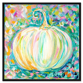 Gerahmter Kunstdruck Pastell Kürbis