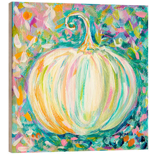 Wood print Pastel Pumpkin