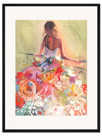 Gerahmter Kunstdruck Blumenkleid