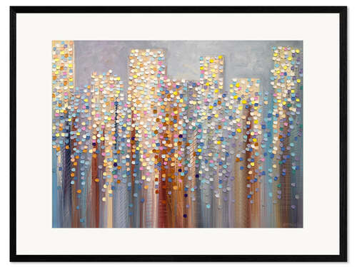 Framed art print Evening Lights Over The City