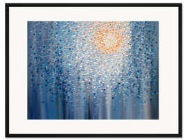 Gerahmter Kunstdruck Sonnenaufgang über der Stadt