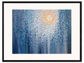 Gerahmter Kunstdruck Sonnenaufgang über der Stadt