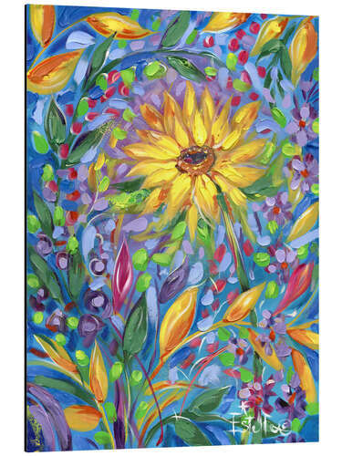 Aluminium print Sunflower Garden