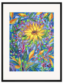 Gerahmter Kunstdruck Sonnenblumengarten