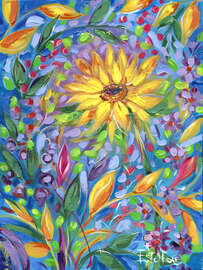 Magnettafel Sonnenblumengarten