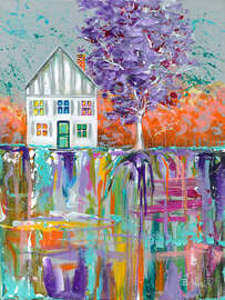 Magnettafel Ein Landhaus am See