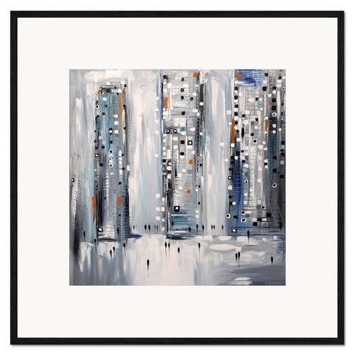 Impressão artística com moldura Big City Vibes