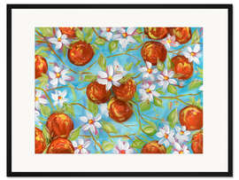 Gerahmter Kunstdruck Orangenblüten