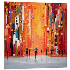 Magnettafel Regen bei Sonnenuntergang