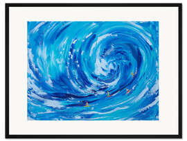 Gerahmter Kunstdruck Wellenreiter