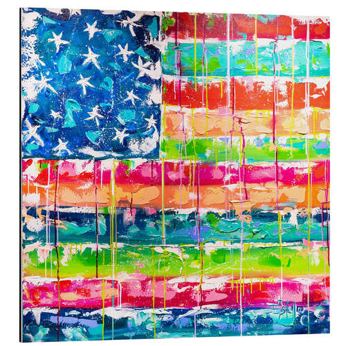 Tableau en aluminium Abstract Flag