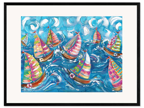 Impresión de arte enmarcada With Wind and Waves