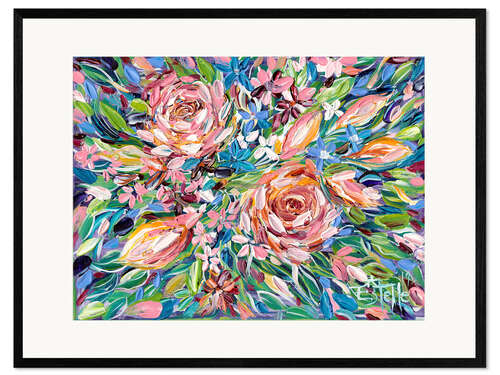 Gerahmter Kunstdruck Potpourri aus Rosen