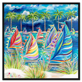 Gerahmter Kunstdruck Davonsegeln