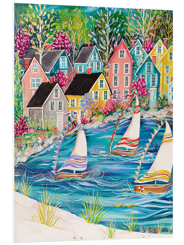 Foam board print Coastal Village