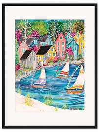 Gerahmter Kunstdruck Küstendorf