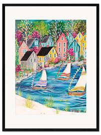 Innrammet kunsttrykk Coastal Village