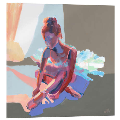 Tableau en verre acrylique Ballerina Sitting